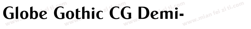 Globe Gothic CG Demi字体转换